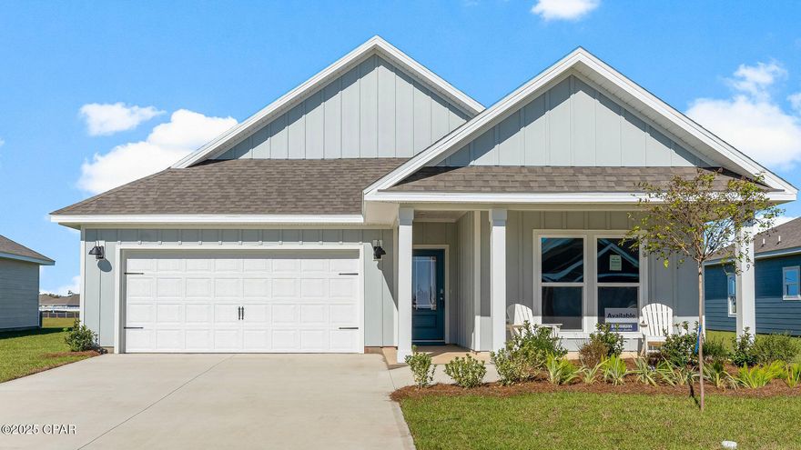 Welcome to 3202 Rachel Place, a new home floor plan at Hodges Bayou Plantation in Panama City, Florida. The Lakeside is a thoughtfully designed one-story home with a large open floor plan. This 5 bedroom, 3 bath home has 2,043 square feet of spacious, comfortable living.

Inside the Lakeside you will see 8' ceilings throughout, engineered vinyl plank flooring throughout the main areas of the home, and soft carpet in the bedrooms. Elegant quartz countertops and white cabinetry in the kitchen and bathrooms make a stylish addition to the home. A spacious open living room, kitchen, and dining room make hosting your friends and family easy. The kitchen has a center island that is perfect for serving meals and the stainless-steel appliances include smooth top range, microwave, and dishwasher. The primary bedroom has a spacious bathroom and features a double vanity and a walk-in shower. A walk-in closet with ventilated shelving is also located in the bathroom, giving you more room in the primary bedroom. The guest bathrooms feature a single vanity and a shower and tub combo.

On the exterior of the home, you will see beautiful Hardie Board siding on all sides as well as gutters, an irrigation system, dimensional shingles with a 30-year warranty, and more. The large covered front porch is the perfect size for enjoying your morning coffee or reading your favorite book on your covered rear patio.

Discover why the Lakeside is the perfect new home for you. Contact us today to find your new home at Hodges Bayou Plantation!