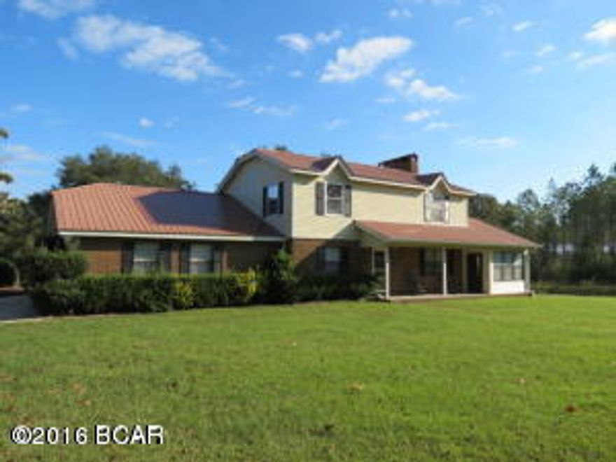 SELLER IS MOTIVATED! This Beautiful and Very Spacious 5/3.5 brick home features a kitchen with solid wood maple cabinets, solid surface counter tops, stove with double oven, laminate, ceramic and carpet flooring throughout the house, living room and basement has a fireplace, finished basement has carpet and commercial grade thick vinyl and french doors that goes outside, two bedrooms, baths that has granite counter tops. Upstairs there is a large master bedroom and bathroom with a tub, separate shower and solid surface counter tops and a 12x10 bedroom. Foyer, mother-in-law suite, sun room, mudroom with ice machine and office with kraftmaid maple cabinets. Walk out from the mudroom onto a deck that overlooks the 8ft in-ground pool. There is a pole ba There is a pole barn,horse barn and much more. All this setting on 10 ac. with beautiful shade trees. So bring your family and horses and enjoy! A MUST SEE!! MAKE YOUR APPOINTMENT TODAY!!!