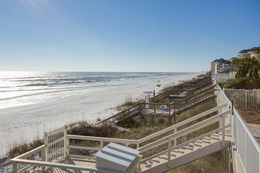 Seller will pay 2018 HOA fees with acceptable offer. NEVER RENTED 4th floor beauty in the newest condominium in Miramar Beach. This is the Alerio condo you must see! Original buyers used it themselves and added upgrades for convenience. Fully furnished and ready for you or your rental guests. Two beach accesses have you literally steps from the famed sugar-white sands. Your private balcony is the perfect spot for morning coffee or the evening sunset. All hard-surface flooring, stainless appliances, 10-ft ceilings, washer/dryer, fenced and gated. Please verify all information.