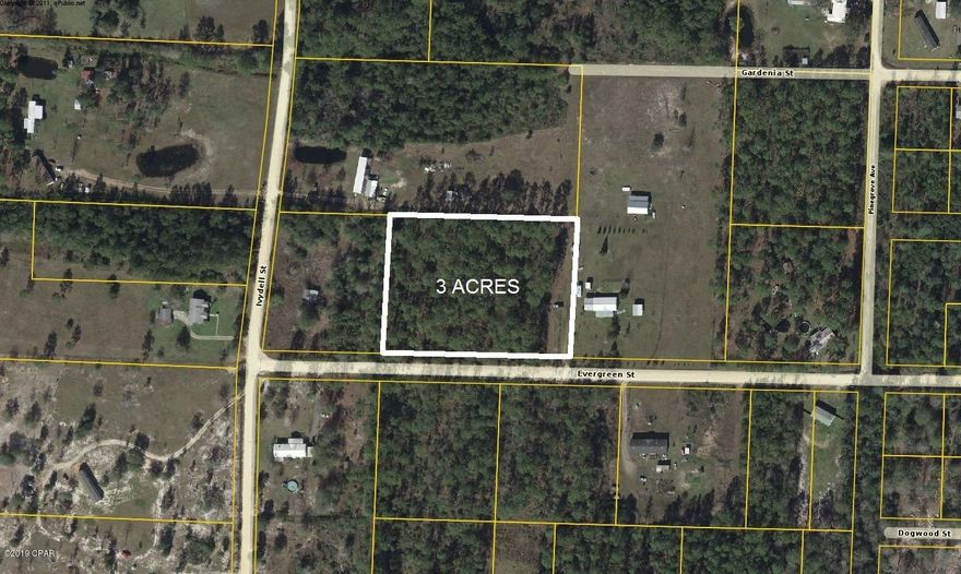 Nice 3 Acre parcel in Flood Zone X.   This is a wooded lot with pine trees but some have fallen in the hurricane. This parcel 

 is zoned AE 1 and will allow a single family home or mobile home and can be used as a farm with livestock. It is close to Hwy 231 on a dirt road in the Fountain area with only a short drive to shopping, grocery stores and restaurants.  Buyer should verify all data and dimensions and perform due diligence.  Seller is related to the listing agent.