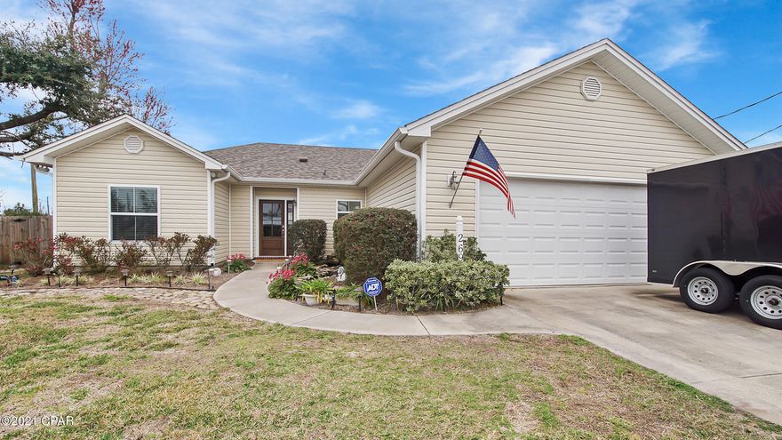 CURRENTLY UNDER CONTRACT, SELLER ACCEPTING BACKUP OFFERS'  Beautiful home on quiet street close to Tyndall AFB, beaches, schools and shopping. Split bedroom floor plan with spacious master bedroom and large walk-in closet. Kitchen is large with lots of cabinets, breakfast bar and pantry. Dining room is open to the kitchen and family room.  Vaulted ceiling, tile and laminate flooring throughout.  Covered back porch, firepit,  sprinkler system and insulated garage. New roof, new fence, new shed, new windows, new exterior doors and new appliances in 2018