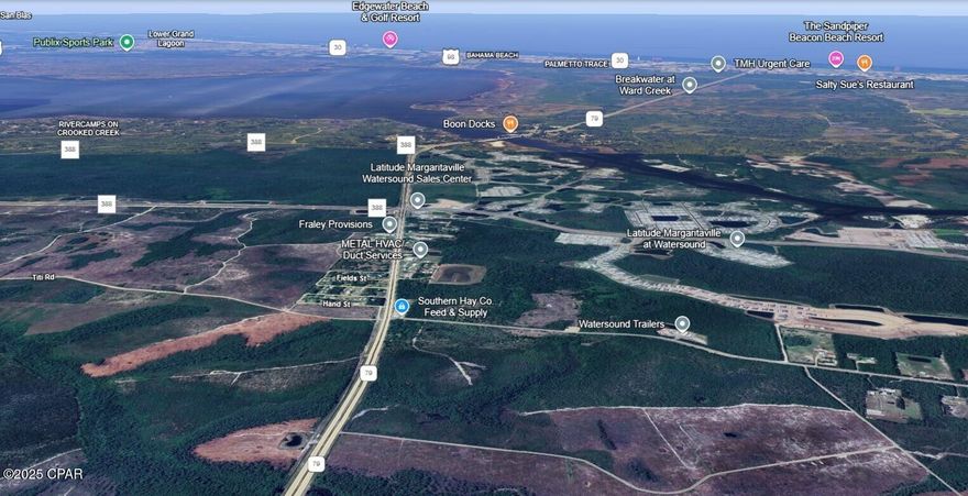 UNDER CONTRACT, SELLER IS ACCEPTING BACK UP OFFERS.  Commercial 2 Acre (1.992) Parcel of Land.  Located on corner of Hwy 79 and Burns St. with approx 208 feet facing Hwy 79.  Located in premier developing area of Hwy 79.  Zoned 'VC' Village Center.  Zoning categories under VC are R5, C1, C2 and C4.  Property is 1.5 miles north of Latitudes Margaritaville Community Subdivision and Hwy 388.  Large Developments currently being built in this area.  Property is 15 minutes to Panama City Beach and 12 minutes to Northwest Florida International Airport.  1 HR 54 minutes to Tallahassee, FL.  1 HR 48 to Pensacola, FL.  Recorded address of property is 8409 Burns St. Panama City Bch, FL. 32413