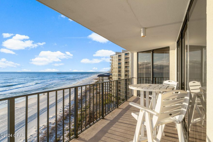 Discover unparalleled luxury in this exquisite DELUXE 3 BEDROOM 3 BATH EDGEWATER CONDO, a testament to opulence and sophistication. Spanning an impressive 1847 sq. ft., this residence redefines upscale living, complemented by an extraordinary 525 sq. ft. WRAP AROUND BALCONY that offers breathtaking panoramic views.

Indulge in the epitome of modern elegance as this condo has undergone a comprehensive and stunning renovation tailored to meet the discerning tastes of its owners. The gourmet kitchen is a chef's dream, featuring granite countertops, under-cabinet lighting, and custom cabinetry with soft-close doors and drawers. Stainless steel appliances add a touch of contemporary flair, creating a culinary haven. Luxury vinyl plank and tile flooring grace every inch of this residence, seamlessly blending style with functionality.

Enveloped in sophistication, this condo is a testament to meticulous craftsmanship, with every detail carefully curated for an elevated living experience. Beyond the stylish interiors, Edgewater Beach Resort awaits, offering a lifestyle of unparalleled luxury. Revel in world-class amenities, including a Tropical Lagoon Pool, Hot Tubs, Oceans Restaurant & Bar, Fitness Center, Golf, Tennis, and much more.

Situated in the heart of PCB, this condo provides not only a lavish retreat but also convenient access to the best that the area has to offer. From shopping and dining to entertainment, this residence places you in the midst of the vibrant pulse of Edgewater Beach Resort. Don't miss the opportunity to witness the epitome of luxury living—this condo is unequivocally an ABSOLUTE MUST SEE! Discover unparalleled luxury in this exquisite DELUXE 3 BEDROOM 3 BATH EDGEWATER CONDO, a testament to opulence and sophistication. Spanning an impressive 1847 sq. ft., this residence redefines upscale living, complemented by an extraordinary 525 sq. ft. WRAP AROUND BALCONY that offers breathtaking panoramic views.

Indulge in the epitome of modern elegance as this condo has undergone a comprehensive and stunning renovation tailored to meet the discerning tastes of its owners. The gourmet kitchen is a chef's dream, featuring granite countertops, under-cabinet lighting, and custom cabinetry with soft-close doors and drawers. Stainless steel appliances add a touch of contemporary flair, creating a culinary haven. Luxury vinyl plank and tile flooring grace every inch of this residence, seamlessly blending style with functionality.

Step into a realm of refined aesthetics with new interior doors, trim, and crown molding that accentuate the attention to detail. The lavish upgrades extend to the bathrooms, boasting custom walk-in showers.

Enveloped in sophistication, this condo is a testament to meticulous craftsmanship, with every detail carefully curated for an elevated living experience. Beyond the stylish interiors, Edgewater Beach Resort awaits, offering a lifestyle of unparalleled luxury. Revel in world-class amenities, including a Tropical Lagoon Pool, Hot Tubs, Oceans Restaurant & Bar, Fitness Center, Golf, Tennis, and much more.

Situated in the heart of PCB, this condo provides not only a lavish retreat but also convenient access to the best that the area has to offer. From shopping and dining to entertainment, this residence places you in the midst of the vibrant pulse of Edgewater Beach Resort. Don't miss the opportunity to witness the epitome of luxury livingthis condo is unequivocally