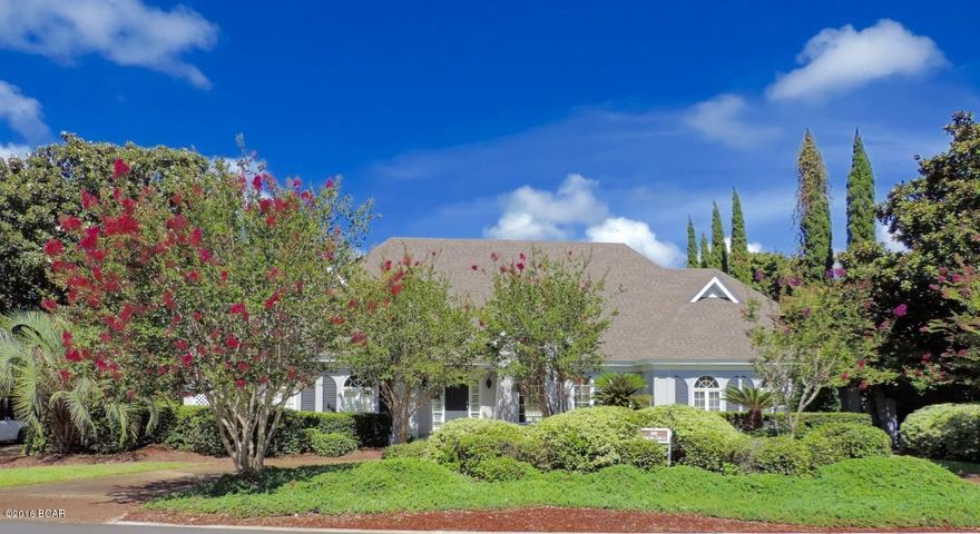 Beautiful Executive home in Bay Point. Large lot has an in ground pool, wrap around drive and meticulous landscaping. Two-story home with four bedrooms/four baths and an office. Master is located on the first floor with its own en-suite, along with another guest room with full bath attached. When entering there is a large foyer with marble floors, vaulted ceilings and an open staircase. Upstairs is two large bedrooms each with their own full bath. Kitchen has been updated with Stainless appliances, new backsplash, center-island and has a separate dining area with a wood burning fireplace.  Also on first floor, Formal dining room, large great room with lots of windows that let in tons of natural light and a separate bar. First floor laundry room, with a laundry shoot coming from upstairs for convenience, washer and dryer convey with purchase. Home has lots of storage throughout, two huge pantries for the kitchen and walk-in attic space upstairs. Plantation shutters on most windows, crown molding, and built in bookcase in the office are just some of the fine touches throughout this home. There are multiple Air-conditioning units and water heaters, roof was replaced in 2013, and there is a well for irrigation system. This home is beautiful make sure to put it on your must see list today! Sizes and sqft is approximate if important please verify.