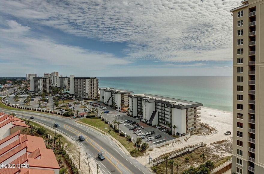 CURRENTLY UNDER CONTRACT, SELLER ACCEPTING BACKUP OFFERS. Welcome to Grand Panama Beach Resort. A very desired Resort in the heart of PCB for it's Amenities, Upkeep, Location, lower HOA and Higher ROI. This well maintained rental machine grossed $48,628 last year!!! It's 1 bedroom 2 full bath + bunk condo with an amazing view of the Gulf of Mexico and Golf Course. New HVAC, New TV's, New LVP flooring in the master bedroom, Newer appliances and Fresh Paint. A large open concept living room and kitchen with Stunning Views! It comes fully furnished and rental ready! Amenities include: 2 pools, hot tubs, fitness center and a new general store on site. Don't miss out on this one! 

All the info is believed to be correct but all parties must do their due diligence.