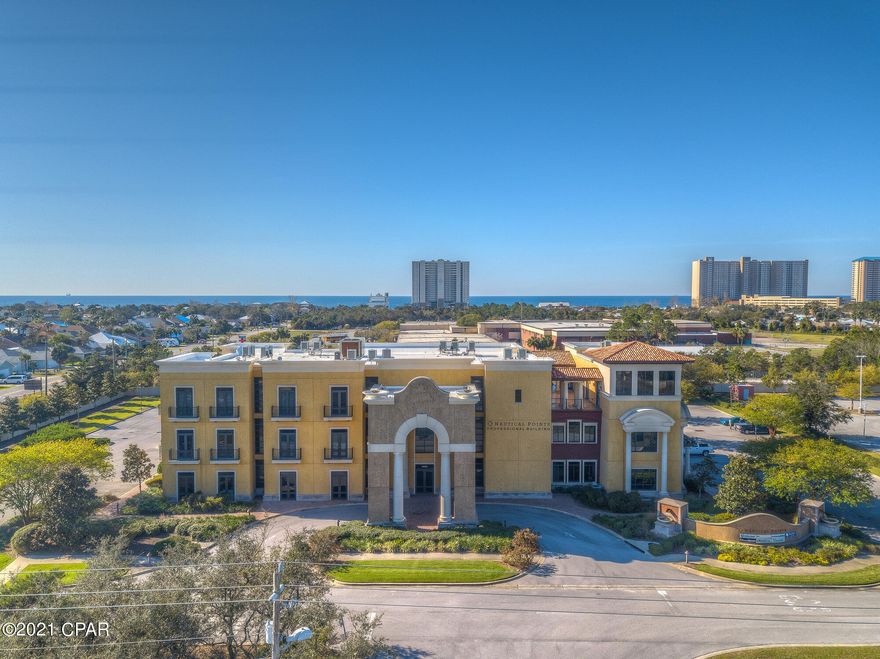 **Class A Building**Great cash-flowing investment. Nautilus Pointe is a 5 Star, Class A Professional Office Building strategically placed at the intersection on Panama City Beach Pkwy (HWY 98) and Nautilus. This building is conveniently located near other businesses ,Panama City Beach government buildings and about a 20 minute drive to the Northwest Florida Beaches International Airport. This cash-flowing building has both long and short term tenants resulting in a 93% occupancy rate. The upscale building has unlimited potential, having the flexibility to be utilized for multiple purposes and attract other professional business to the area. Roof terrace, elevator, back up generator and plenty of  parking are just a few of the features this building offers.  Call to set up an appointment!