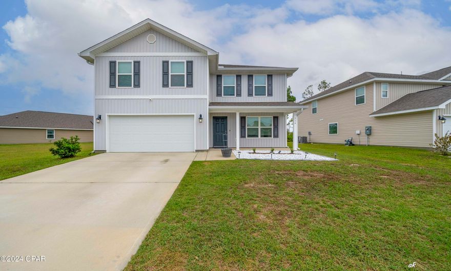 Immaculate home now available to rent in the Bridge Harbor Community. The builder's ''Galen'' floorplan has 4 bedrooms and 2 and a half baths, traditional 8' ceilings, vinyl flooring throughout the common areas, and an office/study space just off the foyer. The great room is open and spacious, and the kitchen has a center island with a walk-in pantry.  Water softener/filtrations. Upstairs you will find bedrooms along with a nice sized laundry room. Bridge Harbor is conveniently located near Tyndall Air Force Base. Pets ok with approval and fee. HOA fees included on monthly rent. No worry maintenance since this home has coverage with American Home Shield. Bridge Harbor has a community pool to enjoy the Florida sunshine. Inquire about reduced security deposit for Active-Duty Military.