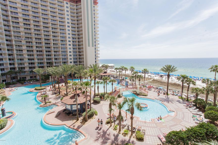 CURRENTLY UNDER CONTRACT, SELLER ACCEPTING BACKUP OFFERS...... INCLUDES DEDICATED 5TH FLOOR PARKING SPACE.  The parking space is a parallel parking space, easy access.  RENTAL MACHINE - $42,375.64 (2018 Gross after taxes taken out) 

 - $48,055.65 (2019 Gross after taxes)........

The 5th floor is THE PREMIUM FLOOR LEVEL IN SHORES.  This is the 1bd style with 2 full bathrooms.  VIEWS OVER THE PALM TREES.  Park on the 5th floor and walk right over to your condo.  Avoid the elevators in the summer by using the stairs just outside your door.  Perfect floor height, with parking, under $230k.   Make sure that you see this one.