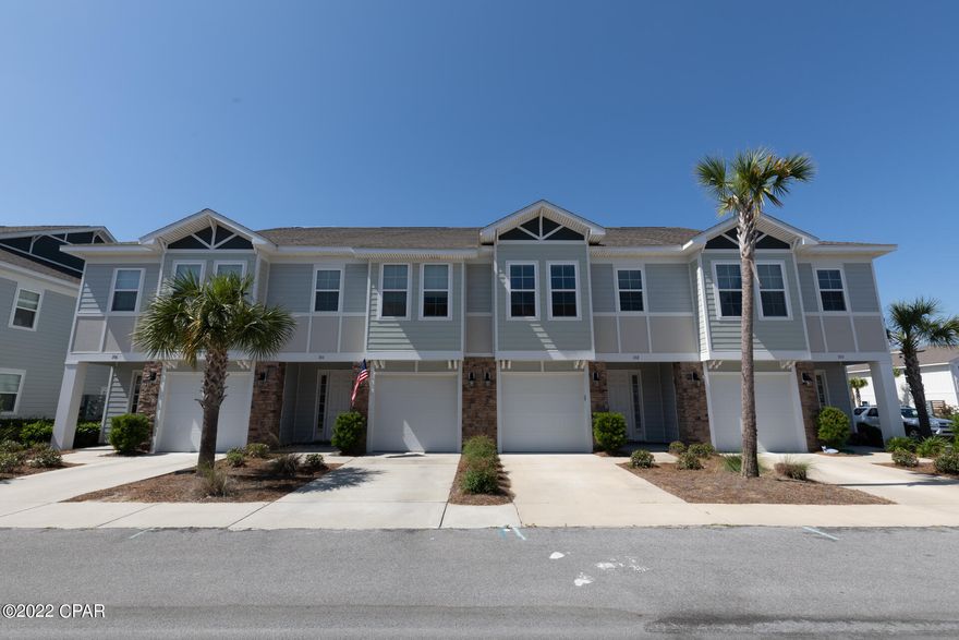 'CURRENTLY UNDER CONTRACT, SELLER ACCEPTING BACKUP OFFERS' This 3 bedroom 2.5 bathroom townhome is just a short drive to the beach. It's also conveniently located near grocery stores, restaurants and shopping. This open concept design offers high ceilings in this larger waterfall floor plan. The great room includes a nice size living area, large kitchen with plenty of counter space and a dining area. There is a butler's pantry and a half bath downstairs as well. Upstairs you'll find the master bedroom with vaulted ceilings, a walk in closet and an oversized master bathroom. The bathroom has two vanities, a garden tub and a separate shower area. Down the hall are two additional guest bedrooms that share a hall bathroom as well as the laundry area. You don't want to miss this beautiful pool