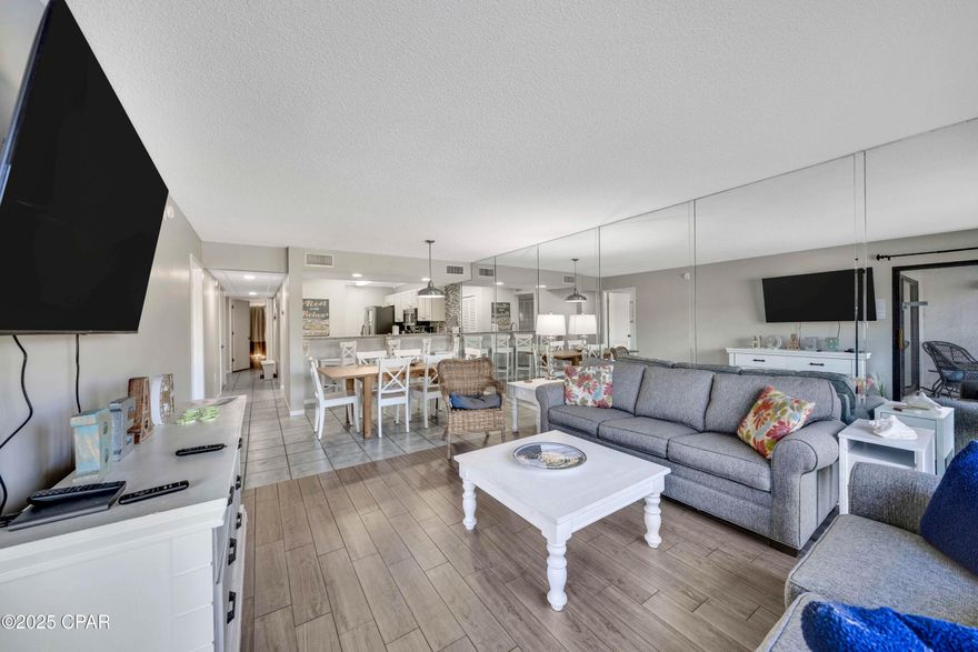 'CURRENTLY UNDER CONTRACT, SELLER WILL CONSIDER BACKUP' 
This spacious two/two-bathroom villa offers 1,254 square feet of comfortable living space and is ideally located within Panama City Beach's premier full-service resort — Edgewater Beach Resort. Situated directly on the resort's scenic 9-hole executive golf course, this second-story unit delivers peaceful, elevated views of the manicured greens and a charming water-fountain landscape from the private balcony.  Quarterly HOA fees are $4305.93.
Perfect as a vacation home, second home, or income-producing property. Inside, you'll find a bright and open floor plan with a full kitchen (equipped with standard appliances), a generous living/dining area, two bedrooms, two full bathrooms, and the convenience of an in-unit washer and dryer. This villa is well-maintained and move-in ready — offering excellent value in a prime resort location.
Edgewater Beach Resort Amenities — the only full-service resort in Panama City Beach — span 138 lush acres and include: Massive oceanside lagoon pool plus 10 additional heated pools and 4 hot tubs, beach chair & umbrella service. On-site dining: full-service restaurant, Starbucks, ice cream parlor, and poolside Tiki Bar, Kids' splash pad and Polynesian-style entertainment area
9-hole executive golf course (right outside your door).Tennis, pickleball, basketball, and shuffleboard courts. Fully equipped fitness center. Surf & sundries shop Free resort-wide tram service for easy access to everything, runs seasonally from March trough October.
Whether you're looking for a relaxing personal retreat or a proven rental investment in the heart of PCB, this golf-course villa at Edgewater Beach Resort delivers the space, views, and world-class amenities today's buyers and guests expect — all at an attractive price point.