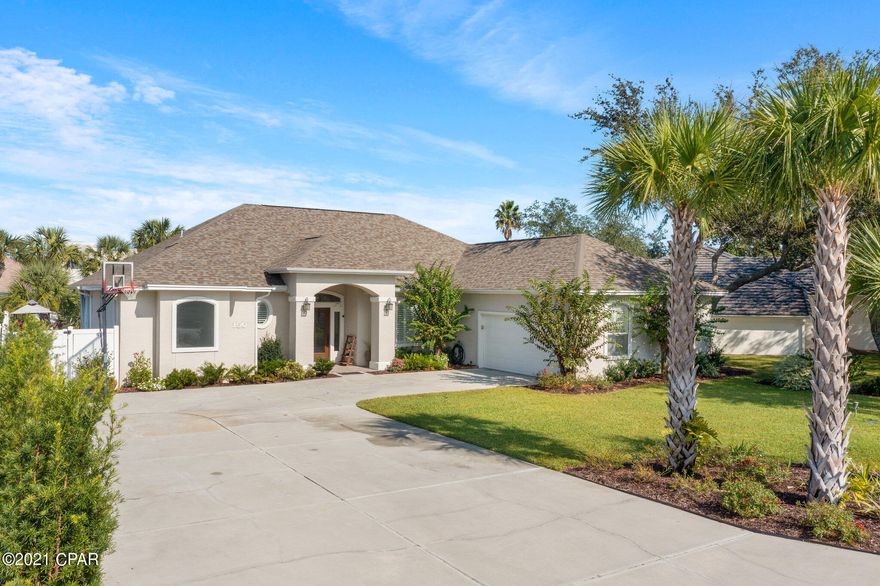 Currently under contract, seller accepting backup offers. Absolutely stunning POOL HOME in the prestigious gated Bay Point community of Legend Lakes.  This home has been totally updated in the last few years. Home features 10 ft ceilings, front living area, family room/kitchen area, dining room, and the amazing pool area and yard. The master bedroom features French doors leading to the pool area, a stunning master bath with garden tub, floor to ceiling oversized tile shower, and an 8x11 walk in closet. The other 3 remaining bedrooms are all to the right of the home, with an additional two baths, one of which is accessible from the pool area. The kitchen is open to the family room, perfect for entertaining as you sit by the fireplace. The fenced backyard has plenty of entertaining area with a 15x25 covered lanai, plus additional decking around the pool area with a built-in whirlpool. There is also plenty of additional yard for kids and pets.  New HVAC  and roof in 2018, plantation shutters, crown molding, plenty of storage large windows  bring in natural sunlight, Pool/spa control from bedroom with heat and cool function, all in a first class gated community.  The garage is oversized- room for cars, or golf cart and plenty of storage. Age, Sq.Ft., room dimensions, or any important information must be verified by the buyer