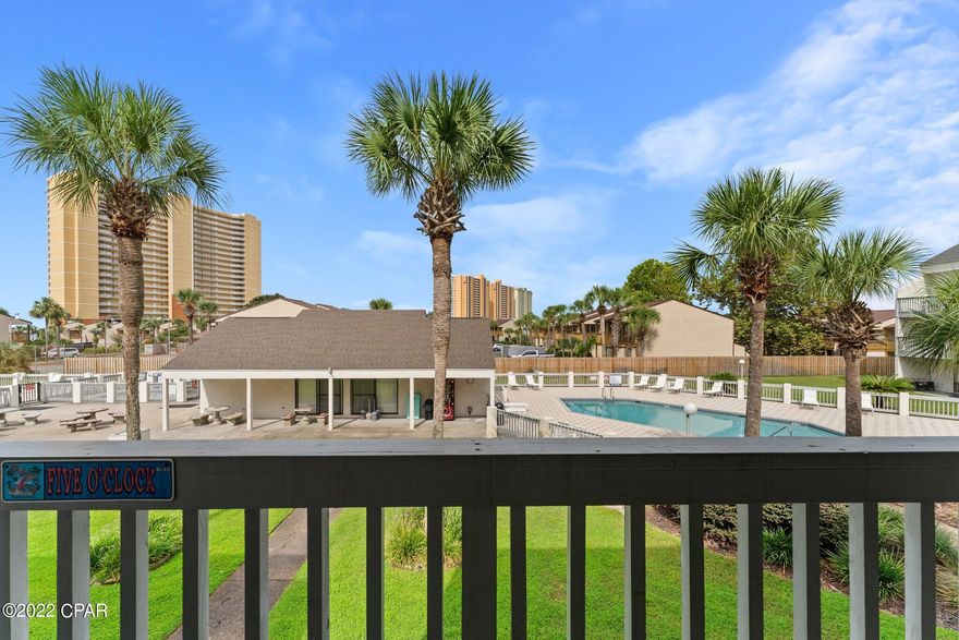 CURRENTLY UNDER CONTRACT, SELLER WILL CONSIDER BACKUP OFFERS Ideally located for vacationing in the Endless Summer development, within the highly desirable west end of Panama City Beach this 1-bedroom 1-bath Condo offers a treasure of lifestyle amenities. The condo is a mere stroll from the natural allurements of Panama City Beach. The shopping and dining options of Pier Park can be found within comfortable driving distance.  The deck is the perfect platform for relaxing.  Two inviting swimming pools are the social and sapphire centerpiece of the community. After that dip, you can warm up in the adjacent hot tub. Or should it be the other way around? Nice dilemma. The property site also includes a picnic area and shuffleboard. The open floorplan is neutral with pops of happy color everywhere.  The kitchen features an attractive layout and also includes a breakfast bar. The entire scene looks great beneath warm natural light. For shelter from the day, the bedroom is the springboard for a perfect dive into tomorrow. There is also a Bunk Bed for extra guests.  Owner Pets ARE allowed.  Please call your Realtor today to see this gem of a condo!