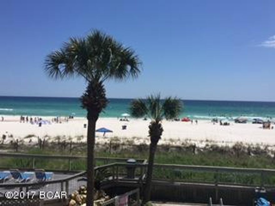 This 1BD/2BA GULF FRONT condo at Edgewater is PRICED TO SELL!  It is located on the FIRST FLOOR SO NO WAITING ON THE ELEVATOR HERE!!  Overlooking the pool and beautiful Gulf of Mexico.  Gulf front Master with king size bed, new A/C 2015 and new washer/dryer 2016.  Edgewater offers several beautiful gulf-front pools, restaurants, golf and so much more and is located in the heart of Panama City Beach!