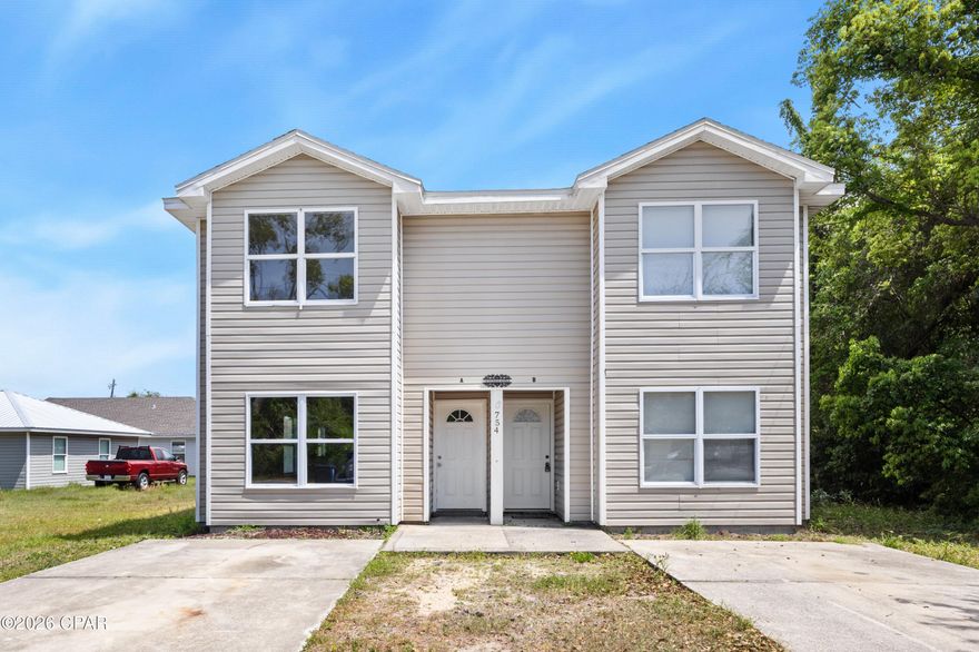 This is a rare opportunity for a 3 bedroom under $200k in the heart of town. Please note this listing is for Unit B only, as the entire duplex is currently listed for $400k. It features an open living space flowing directly into the kitchen with updated countertops and ample storage. Its spacious design provides both privacy and versatility for each unit. Built in 2008 and fully remodeled in 2019--including roof, siding, HVAC systems, and more. This unit is perfect for a primary residence or investment as Unit A was previously leased for $1,695/month. It has a paved private driveway as well as a patio space and back yard. Come check it out today!