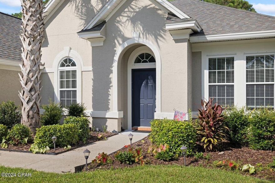 ROOF 5yrs old - 2 NEW HVAC systems and new hot water heater (approx. install 2022) *Fall in love with this spacious 4BR/3.5BA + office home, nestled in one of Panama City Beach's most sought-after communities, offering immense privacy with its serene wood line backdrop. Located just a golf cart ride away from Pier Park, an outdoor Simon mall, and only a little over a mile from the crystal-clear waters of the Gulf of Mexico, this home is perfectly situated for beachside living. After a day at the beach, unwind in the community pool before you fire up the grill in your private backyard.

Upon entering the home, you're greeted by a formal dining room and an office, leading you down a hallway to the open-concept kitchen and dining area. The wall of glass sliders invites stunning views of the peaceful wooded surroundings. The kitchen features wood cabinetry, granite countertops, a tile backsplash, stainless steel appliances with a double oven and a pantry. The spacious living room also has an adjacent dining nook for casual meals.

Down the hall, you'll find a full guest bathroom with a tub/shower combo, a laundry room complete with a washer and dryer, two additional bedrooms, and another full bathroom with a tub/shower combo. Towards the rear of the home, the large master suite overlooks the tranquil woods and includes a master bath with a double vanity, wood cabinets, a jacuzzi soaking tub, a walk-in shower, and a sizable walk-in closet.

Upstairs, you'll find the 23X17 ft 4th bedroom or bonus room, perfect for a teenager or guest, featuring its own half-bath and walk-in closet. With ample storage throughout the home, you'll have plenty of room to stay organized. Step outside to the covered porch and enjoy the peace and privacy of the tree-lined yard. The fully fenced yard includes a sprinkler system to keep it lush year-round.

Pier Park offers a wide array of attractions such as the SkyWheel, Dave & Buster's, Dillard's, Regency Movie Theater, Serenity Spa, Dick's Sporting Goods, Fresh Market, and much more. For a full list of shops and restaurants, visit Pier Park's website!