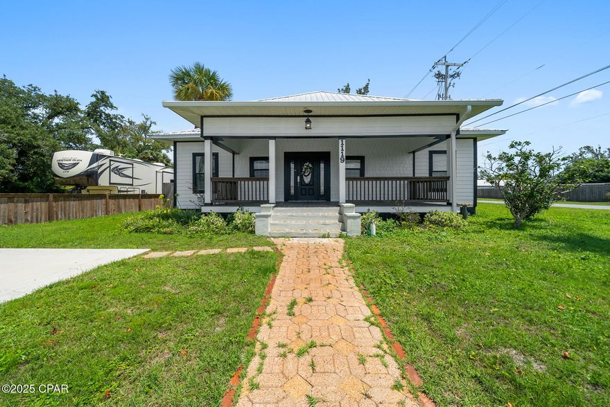 All the charm of a Historical Home and Convenience of a Modern Home! Beautifully remodeled home in the heart of Lynn Haven. This home is close to all the amenities, the beach, boat ramps, and beautiful parks.You can access many of these amenities by golf cart!! Inside you will find beautiful coffered ceilings, LVP flooring and quartz countertops. The master suite offers a large walk-in closet and room for a sitting area.