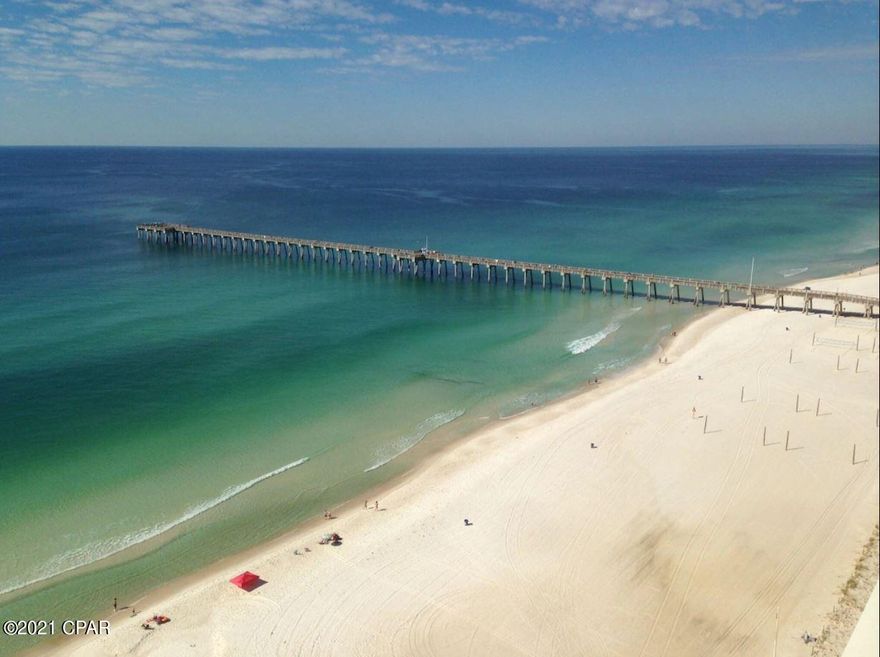 CURRENTLY UNDER CONTRACT, SELLER ACCEPTING BACKUP OFFERS  This is your opportunity to own one of the best floor plans on Panama City Beach!  The living room and master bedroom both have access to your spacious, gulf front balcony in this unique plan featuring one bedroom and one full and one half bathroom.  You'll enjoy the fact this unit has a standard kitchen, not a small condo-sized kitchen!  Located right by the elevators on the 22nd floor of Calypso's west tower, this unit is a strong rental unit but can also be a primary residence if you prefer.  Make sure to see it right away!