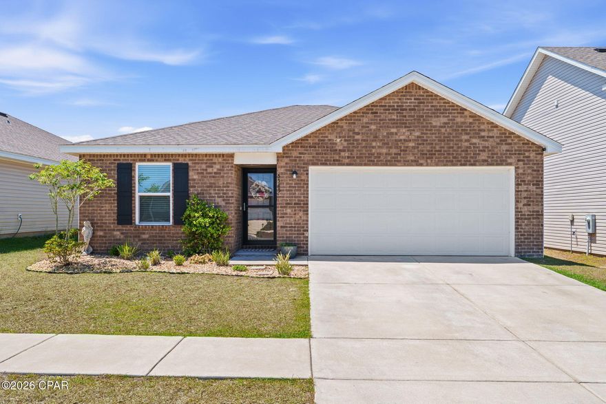 From the moment you step inside, you'll notice the upgraded flooring that adds both style and durability--perfect for real life, not just showings. This easy flow kitchen features granite counters as do both bathrooms. The layout offers a comfortable flow with plenty of space for everyday living and entertaining. Outside is where this home really starts showing off, an extended covered patio complete with pull-down shades gives you a year-round hangout spot, whether you're hosting a BBQ or just hiding from that Florida sun. The fully fenced, oversized backyard is ready for pets, play, or even that future pool you keep thinking about. With four-sided brick construction, you're getting low maintenance and long-term durability. A 2-car garage rounds things out with plenty of room for parking and storage. Location-wise, it's hard to beat. You're just a quick 5-minute drive from Majette Park and H.G. Harders Park--both offering a wide range of FREE amenities like fishing ponds, walking trails, sports fields, Frisbee golf, playgrounds, and open green space to actually enjoy living in your neighborhood.
Bonus points: a transferable termite bond is already in place, and the original survey is available--saving time, money, and a few headaches.If you've been waiting for something solid, functional, and move-in ready with a backyard you'll actually use, this one checks the boxes.