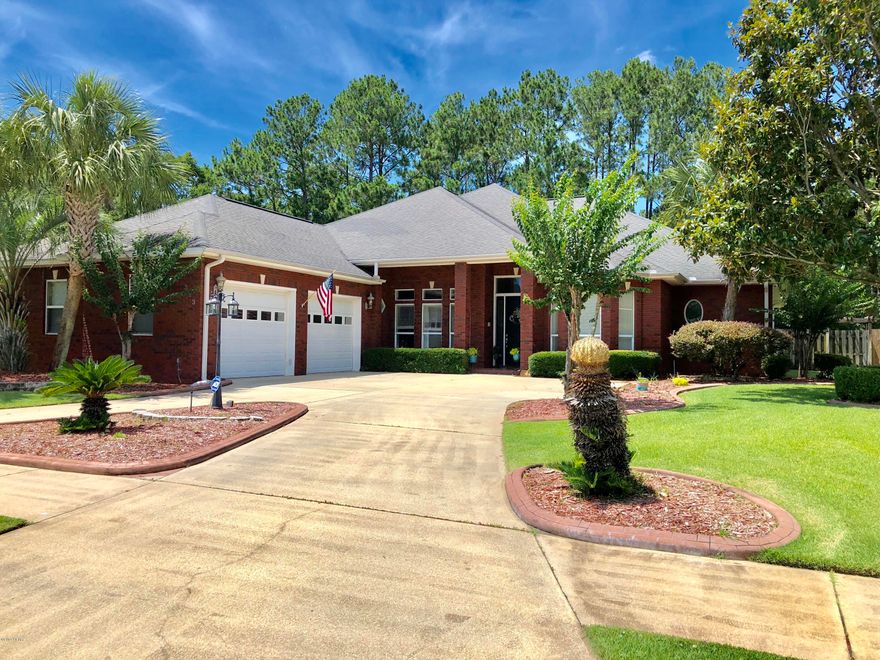 This custom built home has everything you could ever dream of. The home features a Gourmet dream kitchen with granite countertops, maple cabinets, raised dishwasher, stainless and black appliances with double ovens, under and over cabinet lighting and a huge walk in pantry. Range is duel fuel with gas stove top and electric convection oven. Large master suite with tray ceilings. The closet is built for royalty and features built-in cabinetry! Beautiful great room includes a large built-in entertainment center for a big screen TV. The gas fireplace features a beautiful mantle and granite tile. Open the french doors into the study with its rich hardwood floor, a finely crafted built-in cherry wood desk with upper book case and file cabinet drawers. The home is complete with a hidden whole house wiring solution to include telephone, cable internet and speaker system. Fiber Optic lines make internet speeds lightning fast. Custom wood cornice above bay window. Landscapers dream yard with beautiful zoysia grass and concrete curbing around very attractive flower beds. Sprinkler system is hooked up to free reclaimed water system. Spacious back porch includes in-ground, salt water chlorinated gunite heated pool with screen enclosure, outdoor kitchen with built-in Weber natural gas grill, fire pit, mini fridge, sink, TV, and 5 person Hot Springs hot tub. Baby barrier is available for pool as well as pool alarms. Full bath opens directly onto back porch to make clean-up a breeze. Whole house Culligan soft water system, two hot water heaters, 2 HVAC systems, central vacuum with floor vacuum in kitchen, attic storage and backyard storage shed. All sizes are approximate; buyer to verify if important.