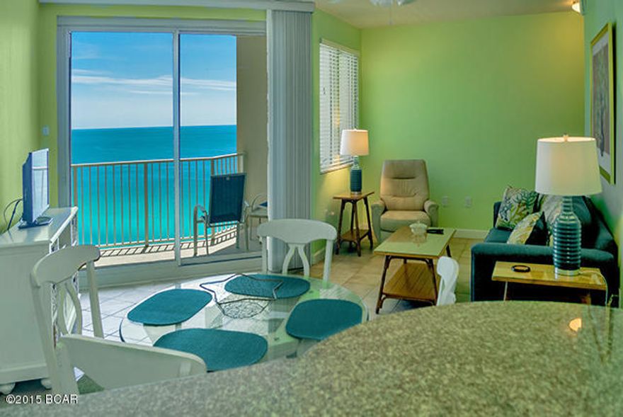 Beautiful 1 bedroom, 1.5 bath + Bunk on the 20th floor. This floor plan sleeps 6 comfortably. This is a well-appointed condo that is rental ready. Shores of Panama is known for its 14,000 square foot lagoon pool. There is also an indoor heated pool, onsite market, spa, fitness area, onsite rental desk, and more. The entire resort has a Mediterranean feel and impresses the minute you arrive. Shores of Panama is located on Thomas Drive in the heart of Panama City Beach, next to Pineapple Willies.