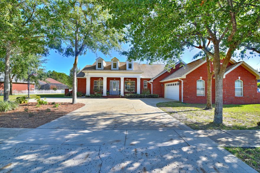 This gorgeous custom Arthur Rutenberg home offers 4 bedrooms, 3 baths PLUS office AND screened/inground saltwater gunite pool, overlooking the pond! Living room has a gas fireplace, double trey ceiling with crown molding, 16'' tiled flooring, and recessed lighting. There is a formal dining area, office, large laundry room with utility sink, and breakfast nook. Kitchen features breakfast bar, island, pantry, and ample cabinetry with Corian countertops. Large master bedroom with crown molding. Large master bathroom with 2 vanities, tiled shower, and jacuzzi. 2 spacious bedrooms and a bathroom just past the kitchen, another large bedroom and full bath just off the pool. All sizes/info/measurements approx, please verify if important.