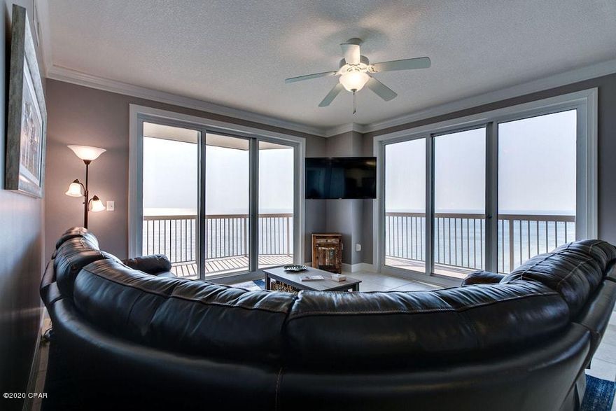 Entered for comp purposes. West corner penthouse unit with gulf front master suite.