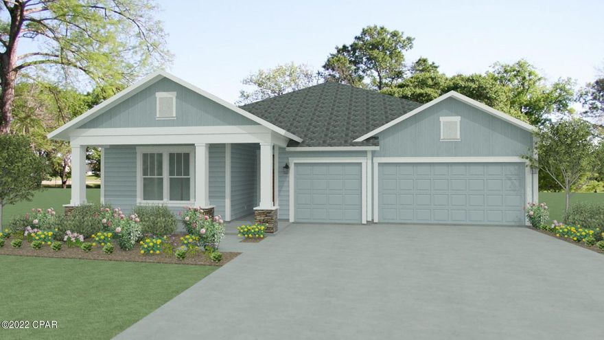 This is a new construction home to be built. Samuel Taylor Home's Tracewood floor plan. All homes are currently built above hurricane code with 2'x6' exterior wall framing, hurricane tie down rod and anchor system, architectural shingles and higher insulation ratings. Interior standard features include 9 and 10 foot ceilings, luxury vinyl plank and carpeted floors, granite countertops, gas stove, microwave, dishwasher and garbage disposal. Upgrade options are available. Please visit the Model home located at 206 Basin Bayou Drive for more information! Excellent opportunity to be in the hottest community on the Beach.