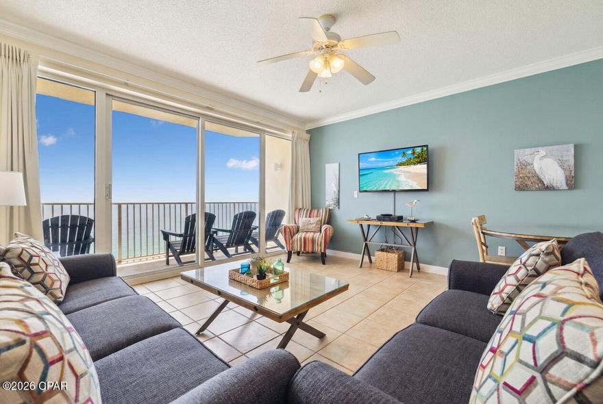 Gulf-front 1BR w/BUNKS! Recently upgraded with a new HVAC system, whole-condo dehumidifier, hot water heater, and recently replaced ductwork. This meticulously maintained unit offers a perfect blend of comfort and coastal charm. With short-term rentals allowed and the capacity to sleep 6 guests, it's an ideal retreat for both personal enjoyment and investment purposes. 

As you enter, you're greeted by a welcoming hallway leading to the spacious living room and kitchen, both boasting stunning Gulf views. The kitchen is a chef's delight with wood cabinets, granite countertops, and a convenient breakfast bar. The living room opens up to a balcony through glass sliding doors, offering a perfect spot to enjoy the mesmerizing sights and sounds of the Gulf.

The master bedroom is a serene retreat with an attached bathroom featuring a tub/shower combo and a vanity with granite countertops. Additional features include bunk beds, perfect for accommodating guests or family members. Two storage closets in the hallway provide ample space for storing belongings, and a stackable washer and dryer conveniently tucked away ensure easy laundry access.

Boardwalk Beach Resort offers an array of Gulf-front amenities, including a beach bar and grill, a zero-entry swimming pool, two hot tubs, and a kids' splash pad, ensuring endless entertainment for all ages. Beach services located in front of the complex offer conveniences such as beach chairs, jet ski rentals, parasailing, and more, promising an unforgettable beach experience.

Situated on the coveted east end of the beach, Boardwalk is one of the most sought-after complexes, boasting low traffic and serene surroundings. With short-term rentals permitted, this condo presents an excellent opportunity for investment or personal enjoyment. With 1,700 feet of beachfront bliss, Boardwalk Beach Resort offers the ultimate coastal haven for those seeking luxury, comfort, and relaxation.

For the fitness enthusiasts, Boardwalk provides access to a gym (exclusive to owners and separately paid from the HOA), ensuring you can stay active and healthy while enjoying your beach retreat. Enjoy an onsite convenience shop. For owners with furry friends, you will enjoy the convivence of the doggie lawn located in the parking garage.

Updates to the unit:

Sept 2023 - A/C, ductwork, dehumidifier, water heater, mattresses, sleeper sofa, love seat, arm chair and barstools 

May 2024 - Outdoor chairs and side tables