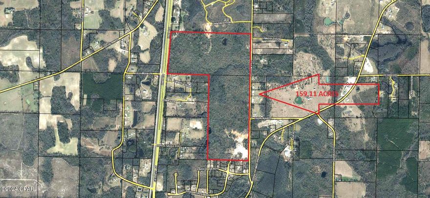 159.11 ACRES WITH 1327.89 FRONT FOOT ON HWY 231. THIS PROPERTY HAS BEEN ANNEXED INTO THE TOWN OF ALFORD AND PUBLIC WATER AND SEWER IS TO BE RUN RIGHT INFRONT OF THIS PROPERTY AS IT RUNS UP HWY 231. THE TOWN OF ALFORD IS VERY PRO GROWTH AND EASY TO WORK WITH IN DEVELOPEMENT. THE PROPERTY REACHES FROM HWY 231 TO CROOMS ROAD WITH JUST OVER 4000 FRONT FOOT ON CROOMS RD. THIS PROPERTY IS PRIME FOR DEVELOPEMENT EITHER COMMERCIALLY OR RESIDENTIALLY. NO RESTRICTIONS. NOW IS THE TIME WHILE THEY ARE INSTALLING THE PUBLIC INFRASTRUCTURE THAT IS NEEDED FOR DEVELOPEMENT. INVESTORS WELCOME. 2023 FDOT TRAFFIC COUNT IS 8100 VEHICLES DAILEY BUT HIGHER DURING SUMMER SEASON AND BEACH TRAFFIC, THE  BEACHEDS ARE ONLY ABOUT 45 MILES SOUTH.