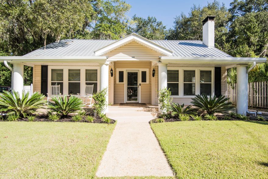 Restored Historic Cove home with an in-ground pool! There's explicit attention to detail in this home that boasts unique charm. Original wood floors, glass door knobs, double french doors, and a brick fireplace. Additionally, this beautiful home offers a large cozy den, formal dining room, generous kitchen w/stainless steel appliances, mud room leading to laundry room, and a spacious living room.  The old piano in living room stays with the home! Bring your boat because down the street is Massalina Bayou which offers deep water boat slips for rent. There is two driveways (one with a carport) on each side of the home for plenty of parking. You will enjoy the cooler days on the private patio overlooking the lush green back yard and pool. This home is a one of a kind and has so much to offer!