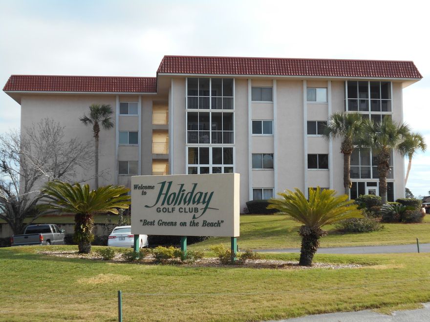 CURRENTLY UNDER CONTRACT, SELLER WILL CONSIDER BACKUP OFFERS. For you golfers, this complex sits directly next to Legacy Golf Course and the soon to be built BigShots Golf complex. This ground floor unit comes fully furnished and is a straight shot from the parking lot. (no elevator to wait on) Stainless appliances and AC are approx. 1 yr old. Tiled throughout and painted with neutral colors, this unit has 2 bedrooms, a jack & jill bath, and will sleep 6.  Pool and patio have been redone thru a recent assessment (pd in full).  Legacy Golf Course is very well maintained and popular with locals and visitors alike. Step out your door and be ready to play golf or go to the driving range with just a 2 minute walk. Don't miss this opportunity to live the ''GOLFERMAN'S'' dream.  All meas. approx.