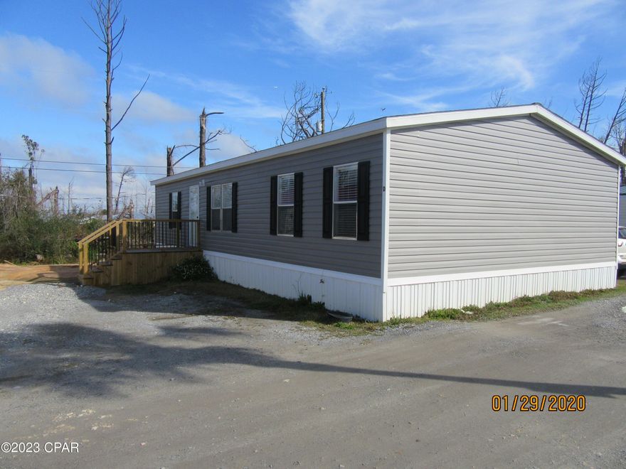 Newer 3 bedroom 2 bath mobile home for rent. Washer and dryer included and central heat and air. All property sizes and ages are approximate, please measure and/or verify if important.

School assignments are subject to change, please check with Bay County for most accurate information.

Deposit is the same as the rent. Pets not allowed.