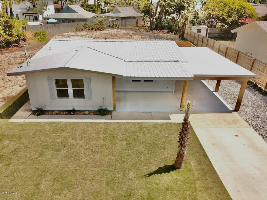 CURRENTLY UNDER CONTRACT,SELLER ACCEPTING BACKUP OFFERS. Beautifully Renovated Beach Cottage, Just a few steps to Community Boat Ramp and short walk or golf cart ride to our Beautiful White Sandy Beach. NO HOA FEES. LARGE LOT.  Upgrades include, metal roof,Hardy Board Siding, vinyl windows, plumbing (pix), wiring, HAVC, doors, fixtures, cabinets, Granite counter tops,  appliances, ceramic 

tile, washer/dryer, ceiling fans, outdoor shower, storage room and  landscape.  Lot has plenty of room for a pool and outdoor water toys. NEW SEPTIC BEING INSTALLED. THIS HOME IS A MUST SEE.