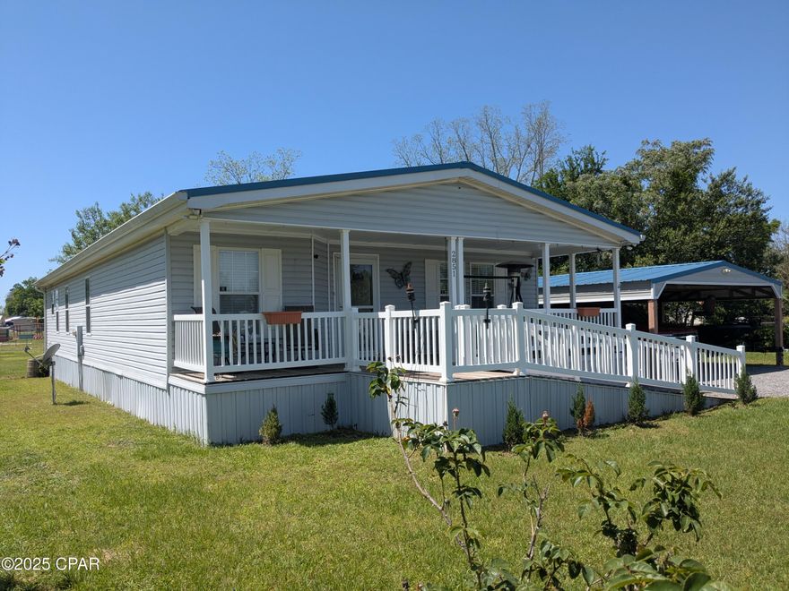 Beautiful Cavalier manufactured home and well maintained. This 3/2 home is ready for
a new owner... The home has been updated 
with new vinyl plank flooring, top of the line appliances and much much more. Enjoy the 
front porch with a handicap ramp and steps.
Or sit on the large back porch  that has new railings. Master bedroom has large bath with garden tub and a walk-in shower. 
Living room is spacious and has a fireplace with stone trim and a electric log. it has a large kitchen area with plenty of cabinet space and nice dinning area
in very back of home overlooking the back yard. It is completely fenced in the back with ample room for your pets.
You will enjoy living in this home...
HVAC system installed in 2024 with 4 ton heat pump.