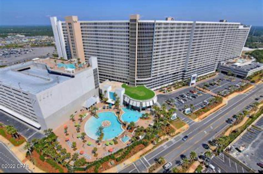 Views, Views, Views!!! Updated condo - flooring, cabinets, countertops, applicances, etc! Laketown Wharf Resort Is In The Heart Of All The Fun & Excitement In Panama City Beach - Just Steps Away From The World's Most Beautiful White-Sand Beaches, Shopping, Dining & Entertainment. This Beachside Resort Offers Unparalleled Amenities With Convenient Beach Access, 5 Unique Pools, A Funscape Playground, Splash Bar & Grill, Gulf View Fitness Center & Covered Garage Parking. Laketown Wharf Offers A Variety Of Views Including The Gulf Of Mexico, Lake & Golf Course. Enjoy The Nightly Fountain & Light Show & Market Shops Along The 52,000 Square Feet Of Lakefront Boardwalk. This Residence Has 1 Bedroom, 2 Baths, Bunk Room & Can Easily Accommodate Over 6 People
