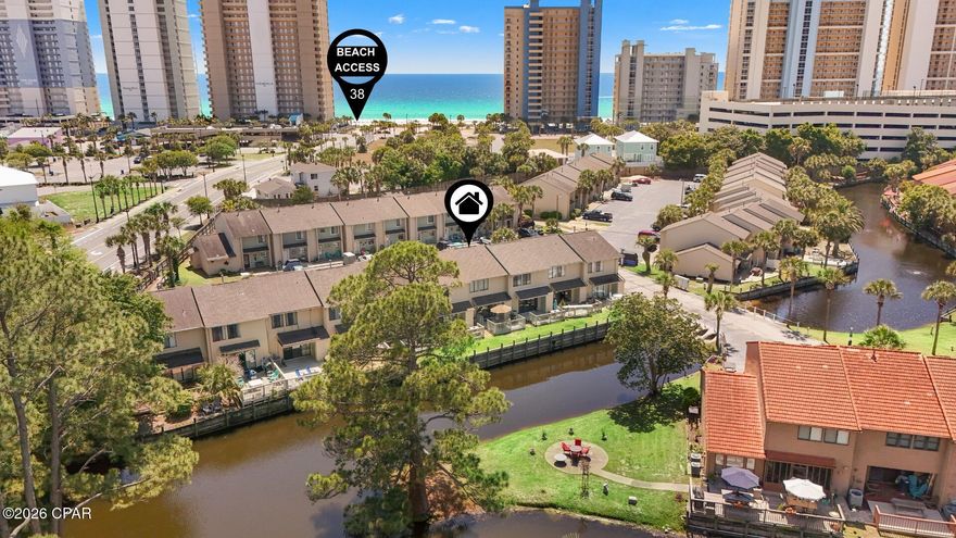 WATERFRONT... walk to the beach, fully furnished... and a golf cart INCLUDED.
Yes, you read that right. This canal-front townhome offers peaceful water views where you can watch turtles swim and birds catch fish right from your back patio. Search on YouTube ''For Sale Waterfront Vacation Home in Gulf Highlands Beach Resort'' for video tour. It's a larger floor plan with a glass-back design, giving you great views from the main living area and the primary bedroom. Located in a prime spot directly across from a heated pool (seasonal) and just a short walk to the sand, with two convenient beach accesses nearby--the private community access on the west side and public beach access #38 on the east. Inside, the unit shows great and has been well taken care of. Features include granite countertops in the kitchen and a tiled walk-in shower in the primary bathroom. The large window in the primary bedroom overlooking the canal is a standout feature. Sold fully furnished and ready to enjoy or rent right away.
Additional highlights: Short-term rentals allowed with strong GRI potential, VA & FHA approved, Low HOA, 2 assigned parking spaces right in front, Golf cart included.
The community amenities are hard to beat and included in the HOA ($1,121.84 per quarter, not monthly):
11 pools (5 heated), private beach house with beachfront pool and snack bar, tennis, pickleball, shuffleboard, fitness center, 18-hole mini golf, playgrounds, conference center, plus internet, lawn care, trash, pest control, and termite bond. Golf carts are welcome, making it easy to get around the community or head to the beach.
Whether you're looking for a full-time home, beach getaway, or investment property, this one checks all the boxes.