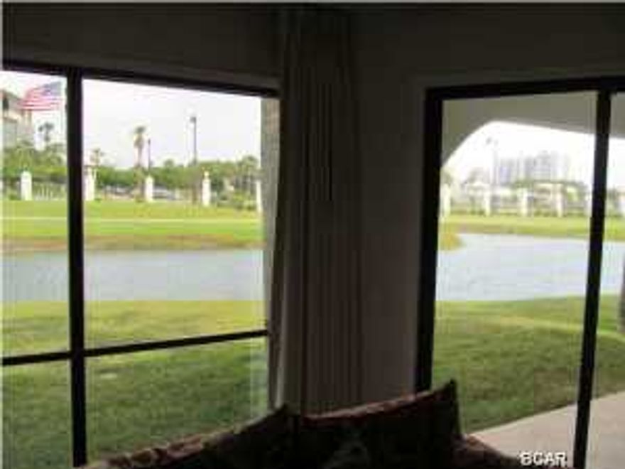 Furnished Ground floor Edgewater Golf Villa, 1 Bedroom and 2 full baths. Water, sewer, trash and basic cable included. Community Pool. Stackable Washer/dryer in unit. NO Pets.