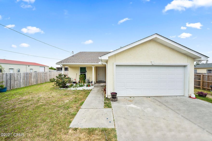 'CURRENTLY UNDER CONTRACT, SELLER ACCEPTING BACKUP OFFERS' 

Welcome Home! This charming 2011 3BR/2BA home approx. 1,403 sqft is centrally located to Tyndall Air Force Base, boat landings, shopping, parks, restaurants and more. Interior features includes a split bedroom plan, large living room/dinning room, spacious kitchen includes a pantry, laundry room, lots of storage to include an oversized coat closet and linen closet, a large master bedroom, master bath features a walk-in tile shower and a walk-in closet. The exterior has a new roof, partial privacy fence yard and a nice screened in patio. Don't miss this amazing home, call your favorite Real Estate Professional today and come see this beauty! Verify all dimensions, and information if important. Seller will give a $1,500.00 painting allowance with acceptable offer.