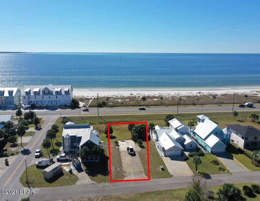 This is one of the best lots available in the Mexico Beach/St. Joe Beach area. This lot is in the Gulf Aire community which owns the private beach in front of these lots and provides amazing and protected views of the beach. Private boardwalk to the beach, community pool/tennis courts, and more for very low HOA fees of only $300 per year. This is an oversized 75X167 lot that is ready for your dream home. This area is very high and in the X flood zone. No building timeframe/deadline. There was a home previously located on this lot that was destroyed by Michael.