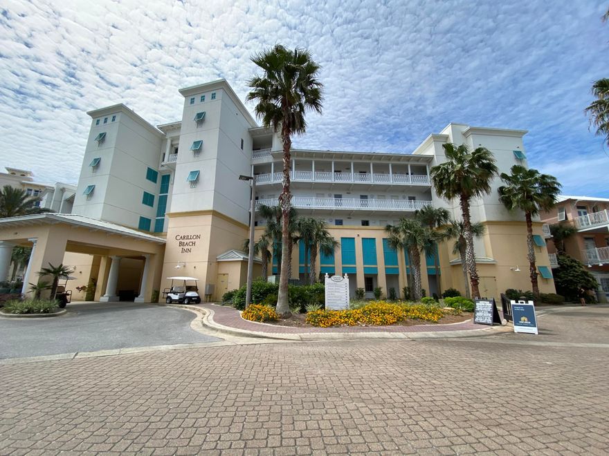 Beautiful recently updated lakefront 1 bedroom condo in the Carillon Beach Inn.  This non rental unit comes fully furnished and would make a great short term rental.  Recent updates include new LVP flooring, new paint, ship lap wall and beachy decor.  Other upgrades include granite countertops, stainless steel appliances, wall mounted tv's and a door closing off the bedroom.  Carillon Beach offers 4 pools (2 are heated and one Beachfront), 2 hot tubs, 9 beach accesses, wedding chapel,  playground, basket ball count, tennis courts and lots of walking paths.  The downtown area offers fitness center, shops, restaurants and bike rentals.  Carillon Beach is a short drive to Pier Park and also to 30-A.  Call to see this condo today.