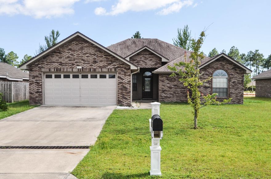 OPEN HOUSE SUN DEC 10TH Home is Better then new. Its in Pristine shape but has been lived in so you dont have to fight the builder to come back and fix your punch list and NO hoa to deal with. Move in Ready this all Brick 3 bedroom home. Kitchen has a ton of cabinets, back yard is huge for building a pool and huge deck to entertain your friends. The large master bedroom has an awesome Whirlpool Tub and gargantuan closet Separate shower dual vanities. 10 foot ceilings to open this home up with cozy fireplace. Granite counter tops with walnut cabinets. 5 minutes to the mall mins to the  airport. Walmart is just around the corner with plenty of places for shopping entertainment and eatery's.  Driven seller says bring an offer. Look today move in fast.. 20 min to Tyndall AF
