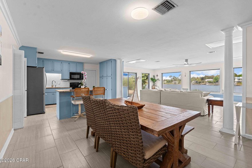 Welcome to your waterfront escape with direct Gulf access, where comfort, space, and outdoor living come together in one incredible property.

Situated on a generous lot with sweeping water views, this beautiful home offers a bright, open layout designed for both everyday living and entertaining. Inside, you'll find multiple spacious living areas, a large kitchen with ample cabinetry and seating, and expansive windows that bring in natural light while showcasing the peaceful waterfront setting.

The home features multiple bedrooms with flexible space, perfect for families, guests, or even a home office setup. The primary suite offers serene views and easy access to the outdoors--creating a true retreat feel.

Step outside and experience what makes this property truly special:
 • Private dock with direct access to the Gulf--ideal for boating, fishing, and sunset cruises
 • In-ground pool with plenty of room to relax or entertain
 • Expansive backyard with room to add, play, or simply enjoy the view
 • Wide water frontage offering both privacy and stunning scenery

Whether you're hosting gatherings, enjoying quiet mornings by the water, or heading out on the boat, this home delivers the ultimate Florida lifestyle.

Located in a desirable Panama City area with convenient access to shopping, dining, and beaches, this property is perfect as a primary residence, vacation home, or investment opportunity.

Major updates completed: roof, HVAC, and water heater all less than 5 years old--move-in ready with peace of mind.

Waterfront homes with this much space, a pool, and Gulf access are rare--don't miss your chance.