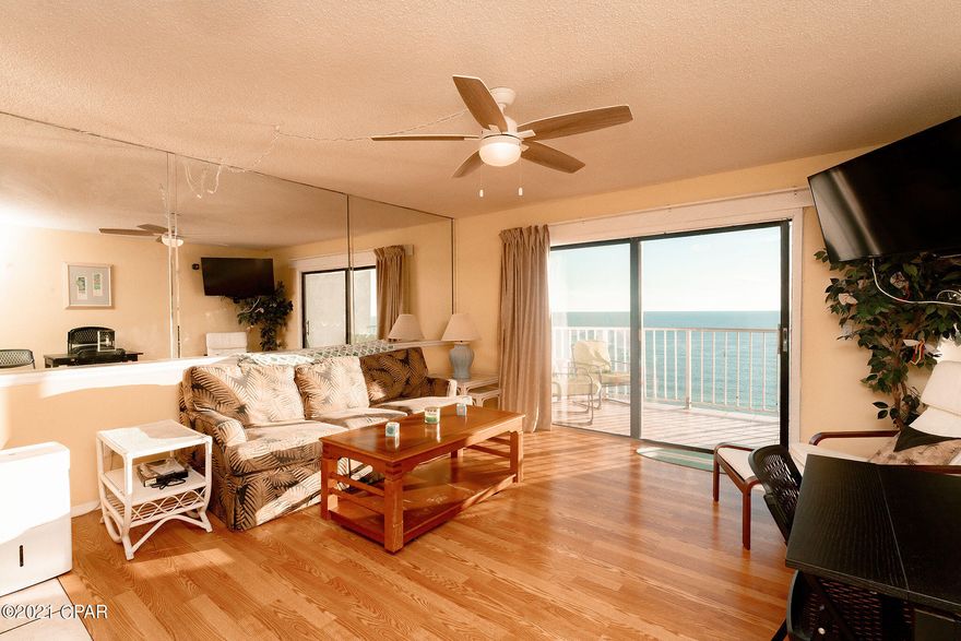 Beautiful views of the white sandy beach and the Gulf of Mexico from this 12th floor condo at the Summit.  The Summit offers 2 pools, hot tubs, market, tiki bar, and beach service.  Located close to shopping, dinning, and attractions.