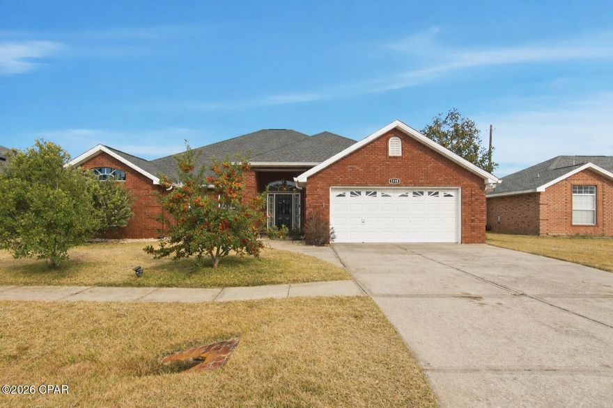 All brick home which features 4 bedrooms and 2.5 baths near the Country Club. Home features fireplace with open floor plan, high ceilings, spacious master suite with walk in closet and garden tub. Home is centrally located close to great schools, shopping, multiple parks, and the bay. Approximately 30 minutes to Tyndall AFB, the Navy Base, and Panama City Beach. Call your favorite agent and schedule your showing today!