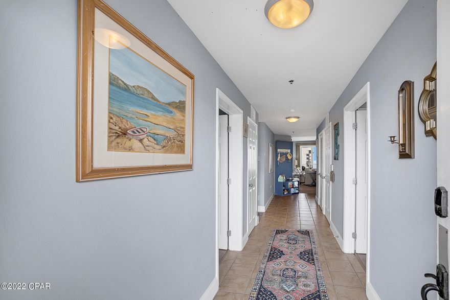 See the sea from the 7th floor unit of Laketown Wharf! Tastefully decorated 3 bedroom / 3 bathroom plus bunk room in one of the most popular resorts in all of Panama City Beach, FL. All furniture is less than 2-years old and has never been in a rental program, only used by the seller as a vacation home. Excellent opportunity to position a very fresh and unique short-term rental. Master bedroom and living room have high-end magnetic woven wood shades for easy handling and privacy. Enjoy watching the sunset from the large balcony furnished with polywood furniture. Unit conveys fully furnished with the exception of a small no-convey list. Please ask your agent for details and for additional information sheet. Enjoy resort-life with many shops on the ground level along with the 52,000 sqft. of lakefront Boardwalk and a nightly fountain & light show. Also, the house of Juan Taco, the best taqueria in PCB! Reasonable HOA fees that include water, sewer, cable/TV, pest control plus amenities such as gated beach access, 5 community pools (1 heated year-round), kids Playground, hot tubs, mini-golf, Splash Bar & Grill, fitness center with gulf views, 2 covered parking garages. All information is deemed correct, buyers should verify if they are important.