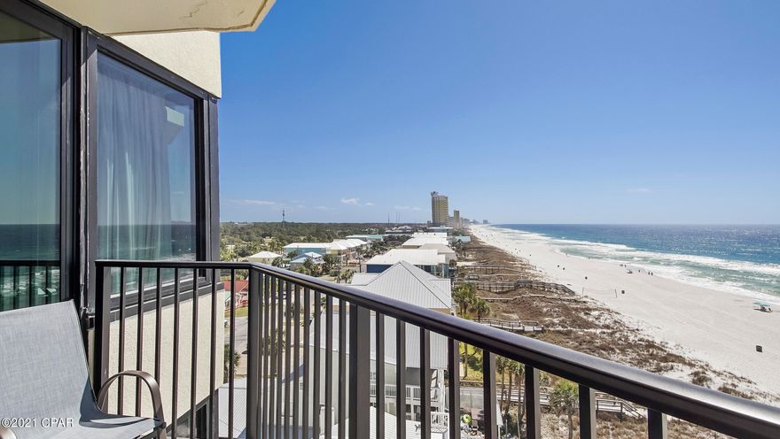 CURRENTLY UNDER CONTRACT, SELLER ACCEPTING BACKUP OFFER Nicely upgraded, turn key ready unit with awesome sunrise and gulf views! Perfect floor level -- 8th floor!  This beautiful condo has luxury vinyl plank throughout, granite countertops in the kitchen and bathroom, decorative backsplash in the kitchen with all stainless steel appliances. The bathroom features a custom tiled shower. The interior décor is fresh and beachy with lovely furnishings to include a commercial grade pull out sleeper sofa covered with durable Sunbrella fabric. The Sunbird is a mid-rise condo property (only 12 floors each tower) that offers the security of a gated community, 3 gulf front pools a tennis court and it is close to both the Firefly restaurant and the Signal Hill Golf Course. Come take a look at this o