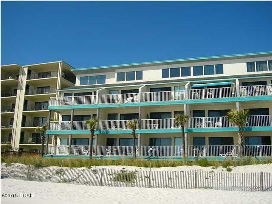 BEAUTIFUL GULF VIEW FROM THIS CONDO  OVERLOOKING THE BEACH. THIS UNIT FEATURES TILED FLOORS THROUGHOUT.  THE HVAC WAS REPLACED IN 2012. IT COMES FULLY FURNISHED, INCLUDING WASHER/DRYER.  THIS IS A POPULAR VACATION PROPERTY AND SHOULD DO VERY WELL AS A RENTAL. RESTAURANTS, SHOPPING, FISHING AND BOAT RENTALS ARE NEARBY AND ST ANDREWS STATE PARK IS JUST DOWN THE STREET.