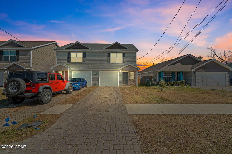 SERIOUSLY - Housing for under $200K per side in Lynn Haven! ! Owner-occupants, multi-generational families and investors take keen notice of this rare and outstanding opportunity to own the entire duplex. Flexible options are presented with these clean, move-in ready properties: (1) purchase only one side to live cheaper than renting; (2) purchase both sides to build financial freedom by living in one side while renters pay the mortgages; (3) purchase both sides to start or expand your real estate portfolio with these easy-to-rent, income producing properties; or (4) purchase
both sides for expanded families to live in adjacent homes. #1 is currently rented until 3/31/26 and tenants would love to stay. #2 is vacant and ready for a new owner or renter. Each side has 3 bedrooms, 2.5 baths (½ bath is on main level), oversize garages with washers and dryers inside as well as fenced back yards for grilling, play and pets. BONUS: there is NO HOA and the duplex is located in flood zone X (no flood insurance required). This listing is for 1411 Minnesota #1. 1411 Minnesota #2 can be viewed by accessing MLS #784099. Call now for additional details and to schedule an appointment.