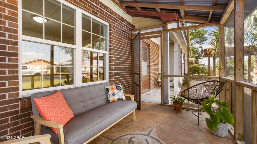 Welcome to your beautifully renovated 1976 home, a perfect blend of classic charm and modern comforts! This spacious 3-bedroom, 1.5-bath residence features an inviting extra living area, ideal for entertaining or relaxing with family.

As you step inside, you'll notice the spacious floor plan, bathed in natural light from large windows. The modern kitchen boasts updated appliances, stylish countertops, and ample cabinetry, making it a joy to cook and gather. The living room flows seamlessly into the dining area, creating a warm and welcoming atmosphere.

The bedrooms are generously sized, offering plenty of storage and cozy retreats at the end of the day. The bathrooms have been tastefully remodeled, featuring contemporary fixtures and soothing color palettes.

Outside, the lush landscaping surrounds the property, providing a serene and private oasis. A charming patio area invites you to enjoy outdoor meals or morning coffee in a tranquil setting in the back and a Covered screen porch up front allows for quiet evenings outside or in the morning enjoying your coffee. 

Located just 10 minutes from the stunning Panama City Beach, you can easily enjoy sun-soaked days by the ocean. With nearby colleges, dining options, and convenient access to public transportation, this home offers the ideal lifestyle for families, students, or anyone looking to enjoy the vibrant local community. Don't miss your chance to make this exceptional property your own!