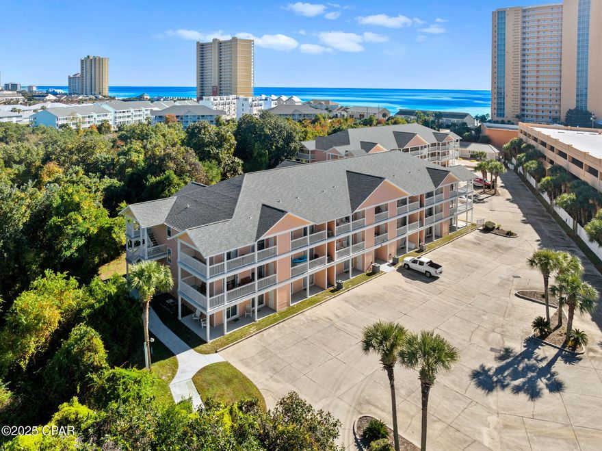 Beach life is calling! Welcome to Peachtree Place II, where this bright and cheerful 2-bedroom, 2-bath condo puts you right across the street from the beach!

Located on the second floor with easy access to the elevator and stairs, this unit offers relaxing views of lush tropical landscaping—the perfect backdrop for your morning coffee or evening unwind.

Whether you're looking for a vacation rental, a second home by the coast, or your own beachside retreat, this one checks all the boxes. You'll love being just steps from the sand and only minutes from 30A, Pier Park, and tons of dining, shopping, and entertainment.

Live the beach life you've always dreamed of—call me or your favorite Realtor® to schedule a showing today!